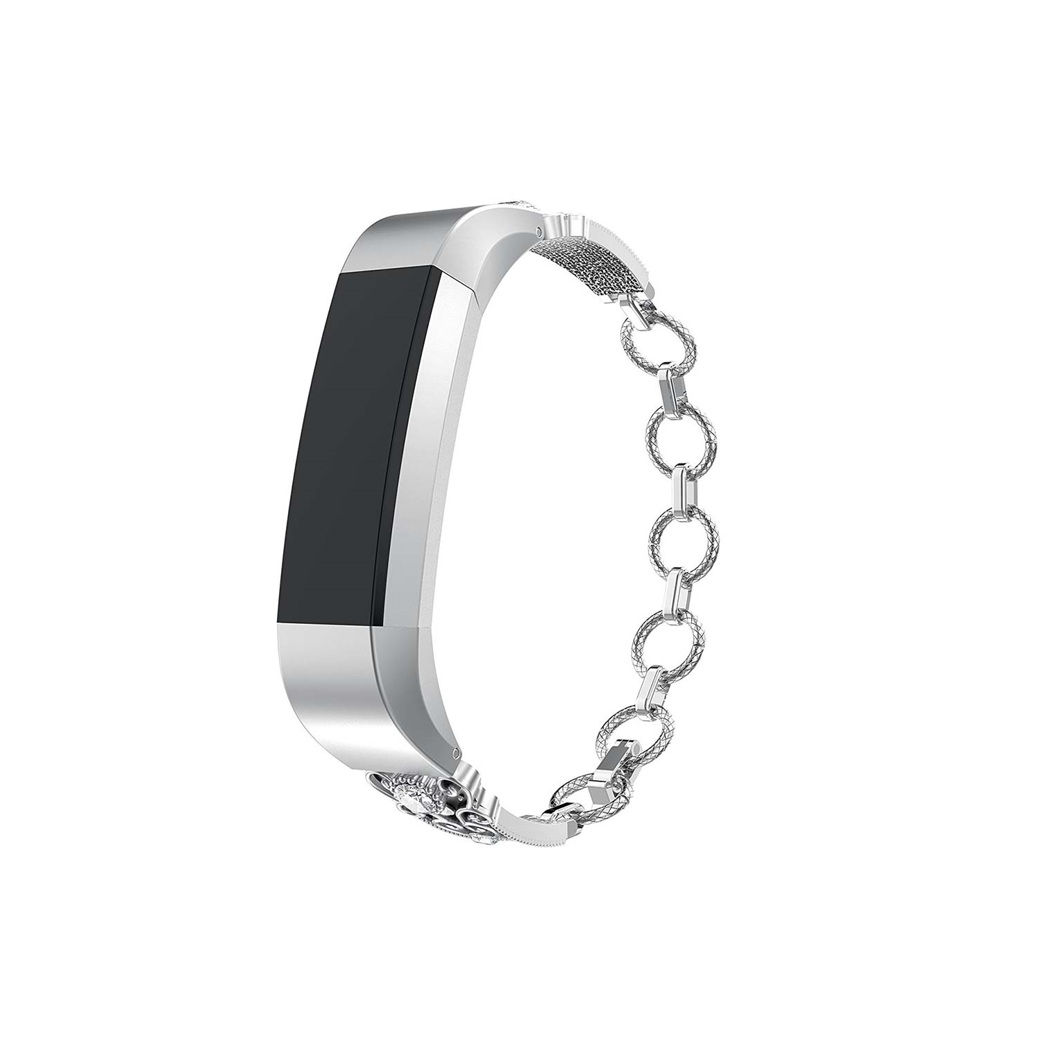 StrapsCo Vintage Stainless Steel Bracelet Band Strap for Fitbit Alta & Alta HR