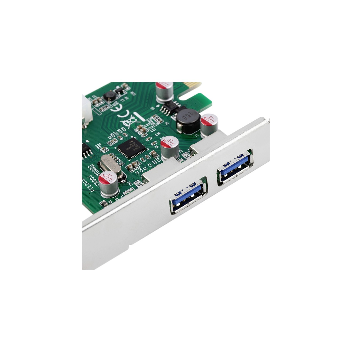 Adaptateur de carte PCI-E PCI Express à 2 ports USB 3.0 de 5 Gb/s d’axGear pour XP Vista Windows 7 8