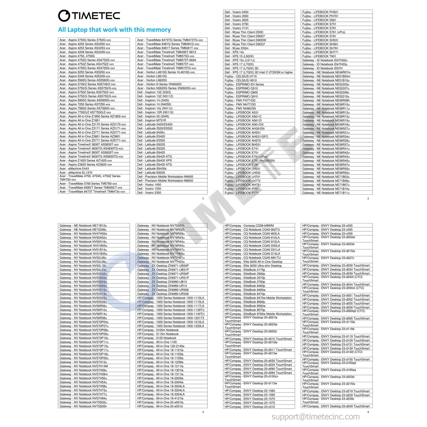 Timetec 8GB KIT(2x4GB) DDR3 1333MHz PC3-10600 Non-ECC Unbuffered 1.5V CL9 2Rx8 Dual Rank 204 Pin SODIMM Laptop Notebook PC Computer Memory RAM Module