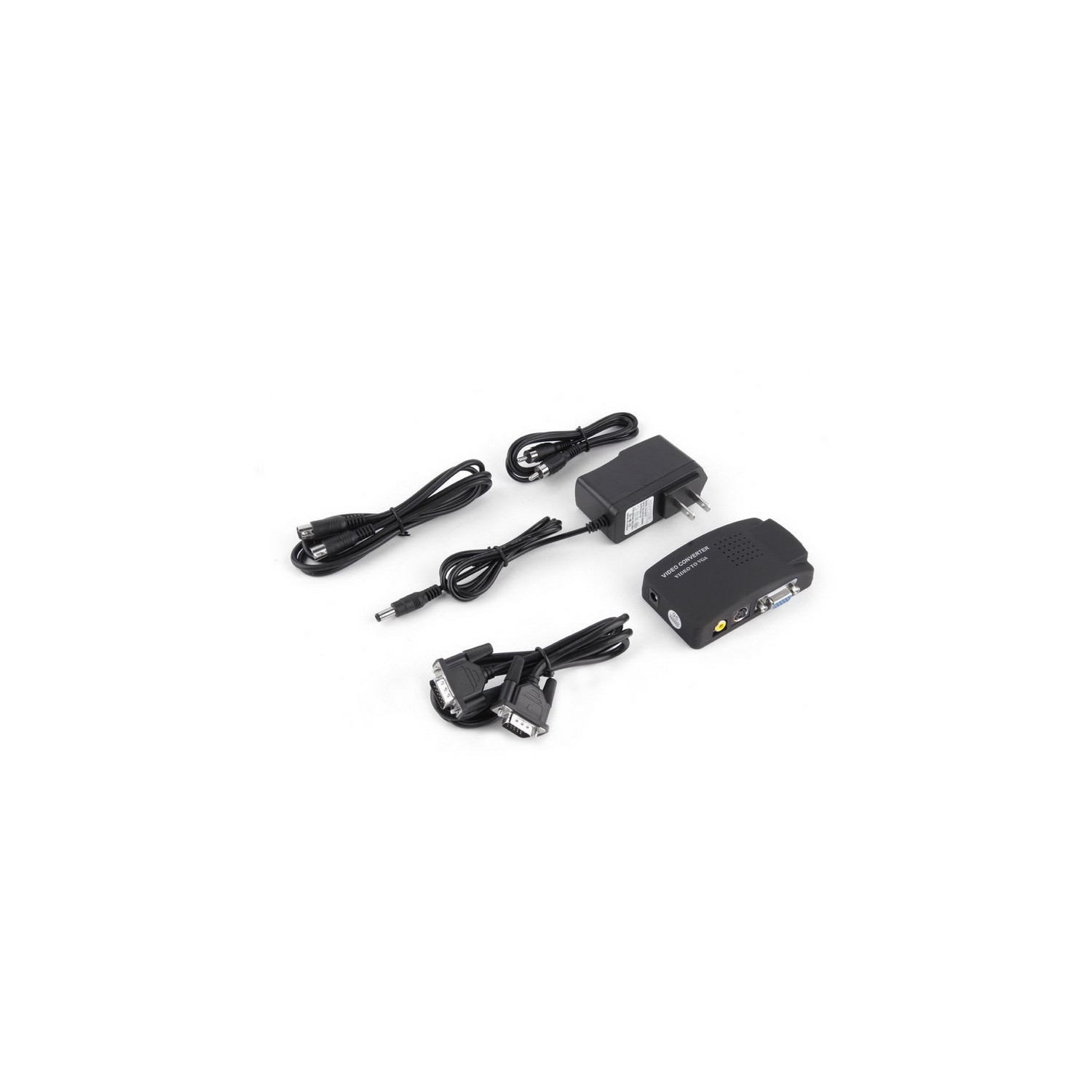 axGear AV RCA Composite S-Video To VGA Converter Adapter WIDE Sc0N