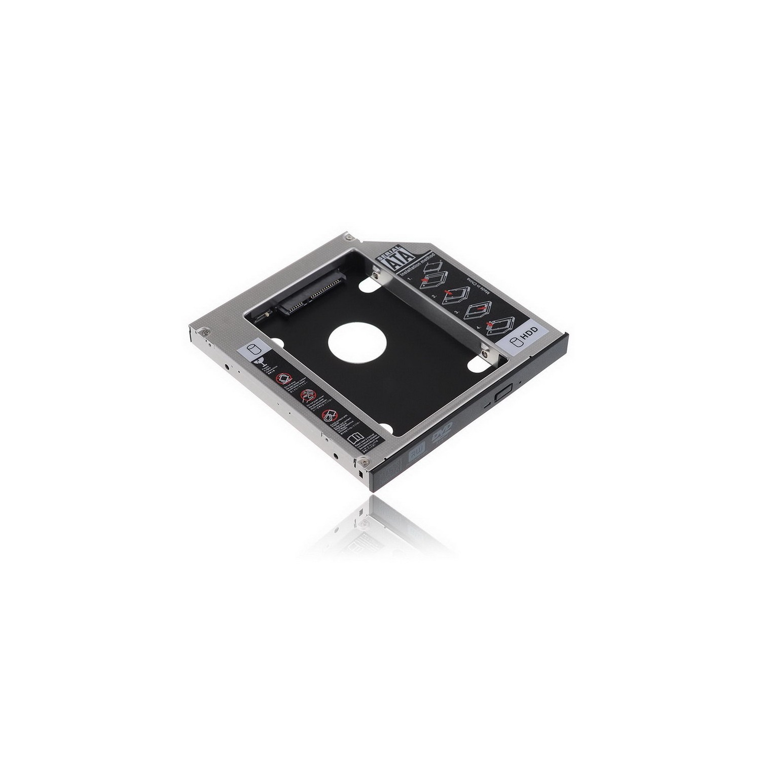 axGear Optical Bay 2nd SATA HDD Hard Drive Caddy CD DVD-ROM For Laptop NoteBook 9.5mm