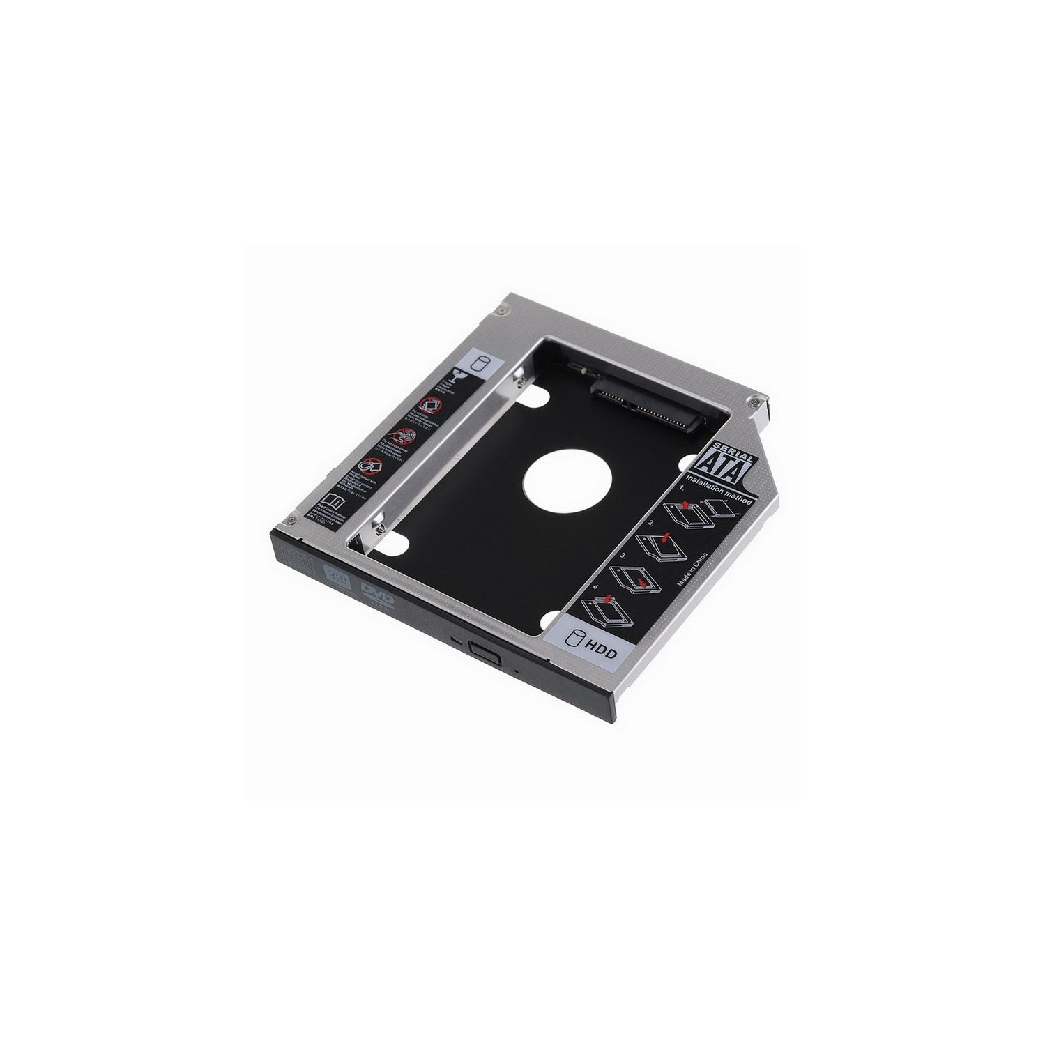 axGear Optical Bay 2nd SATA HDD Hard Drive Caddy CD DVD-ROM For Laptop NoteBook 9.5mm