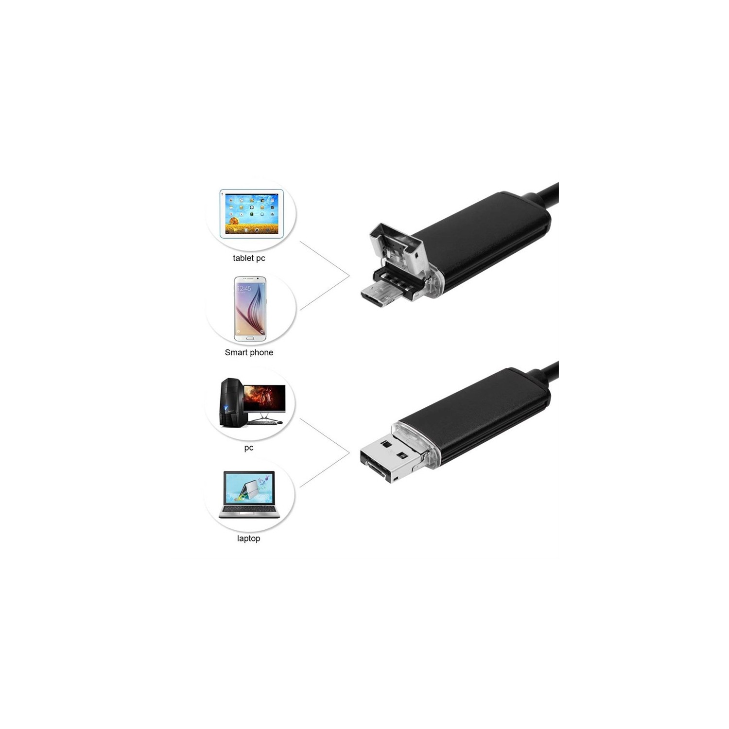 axGear Android Endoscope Waterproof Snake Borescope USB Inspection Camera 30ft 10M