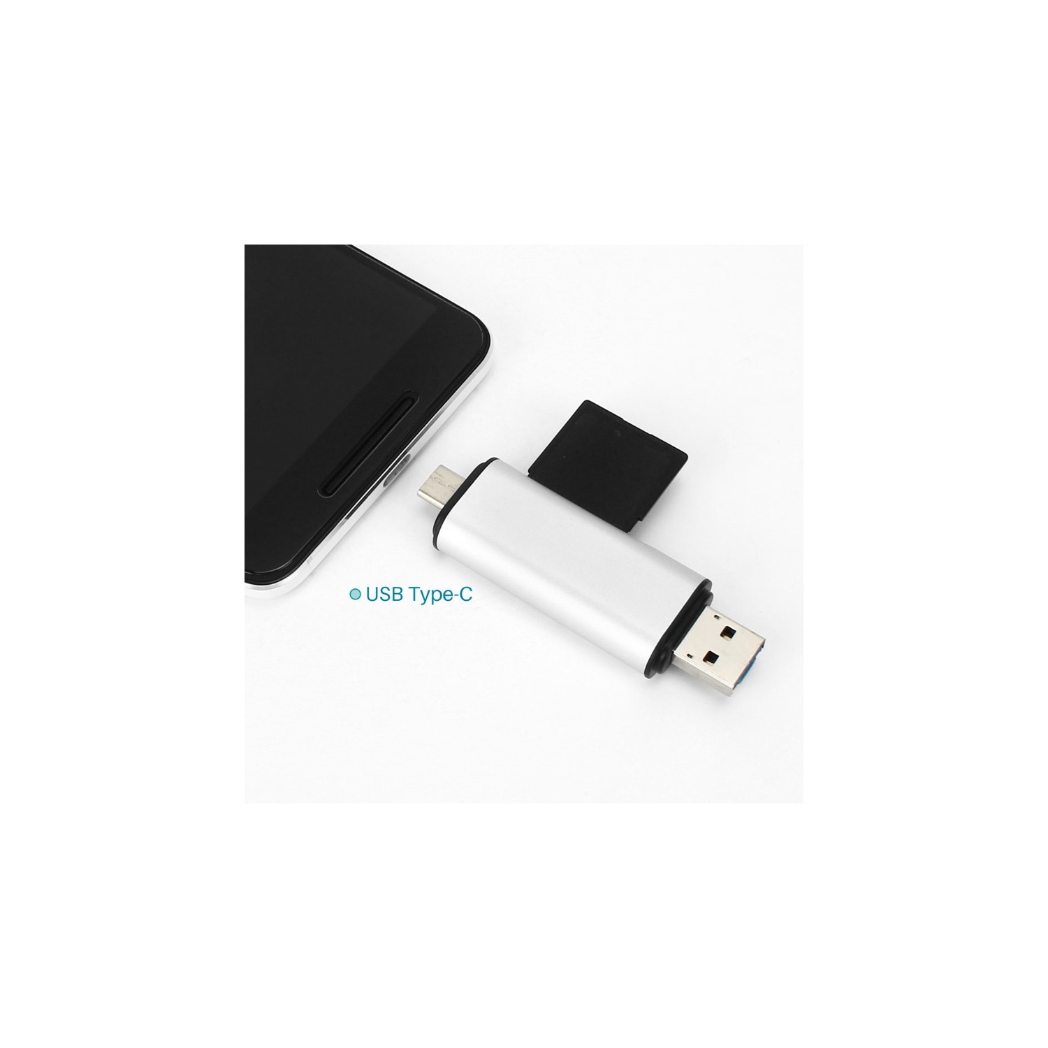 axGear USB-C Type C/USB 3.1/Micro USB/OTG TF SD Card Reader for Phone Macbook 12 Inch