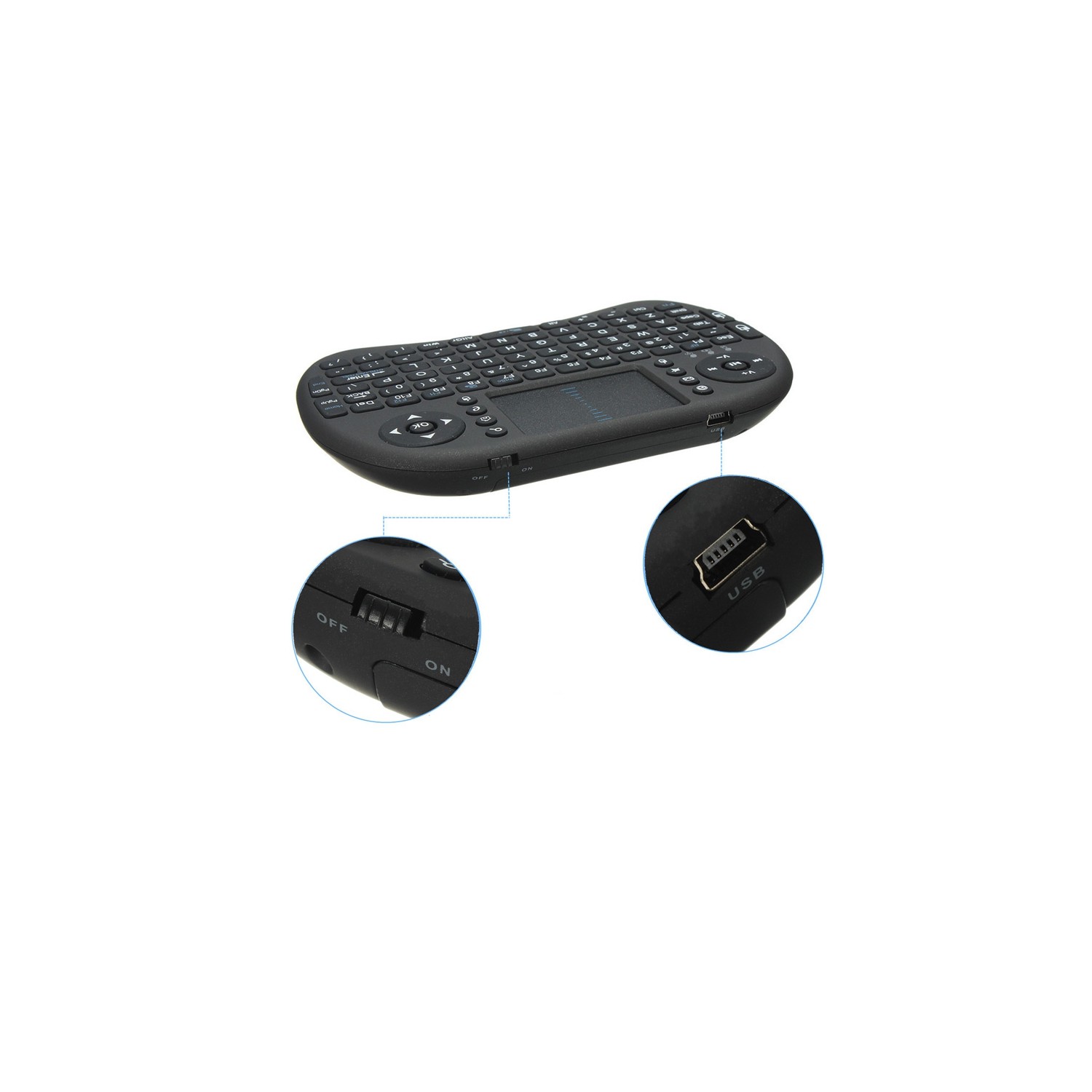 Clavier sans fil 2,4 GHz d’axGear avec pavé tactile sans piquer Mini pavé numérique portatif Plam pour tablette Android PC