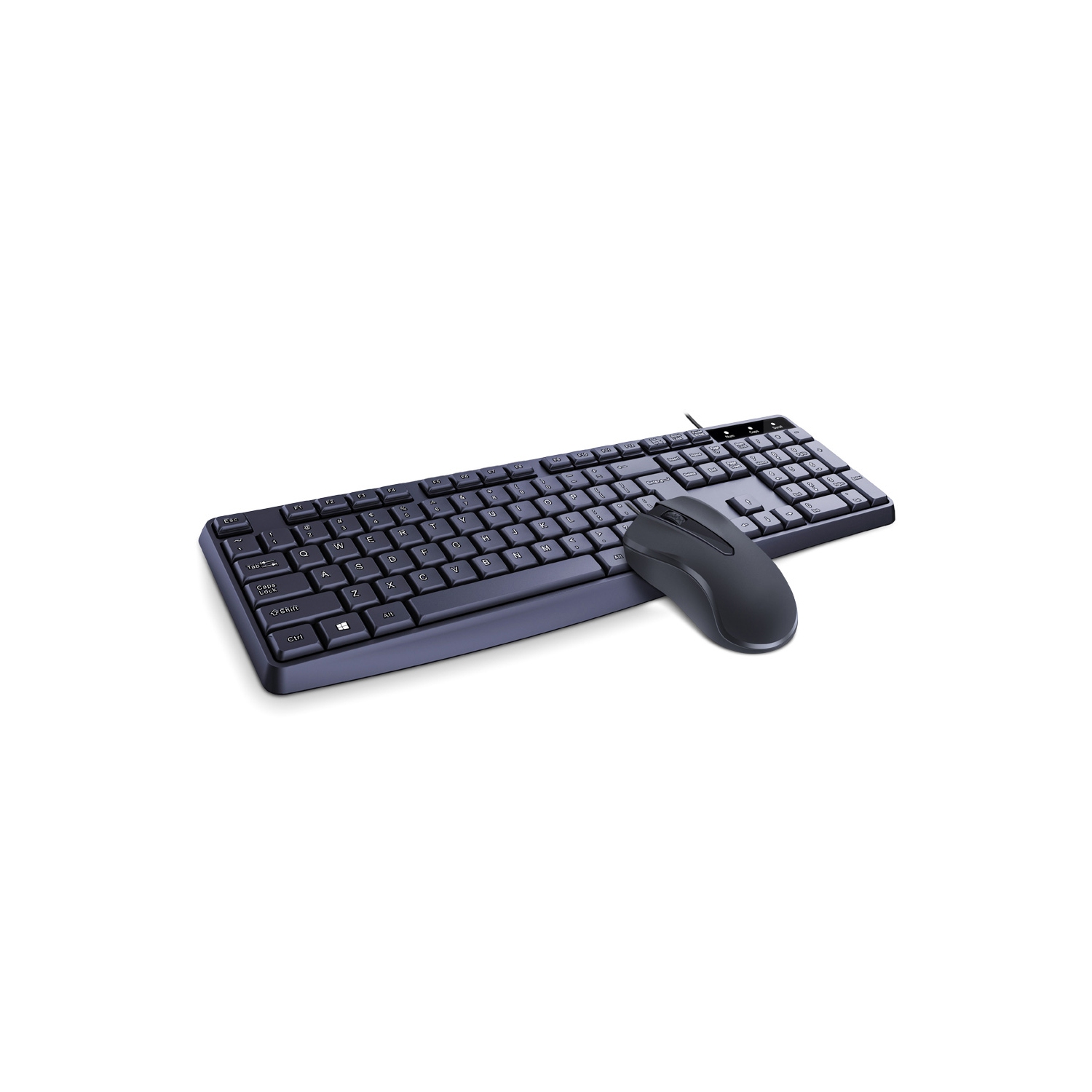 USB Wired Keyboard Full Sized Water Spill Resistant Black - axGear