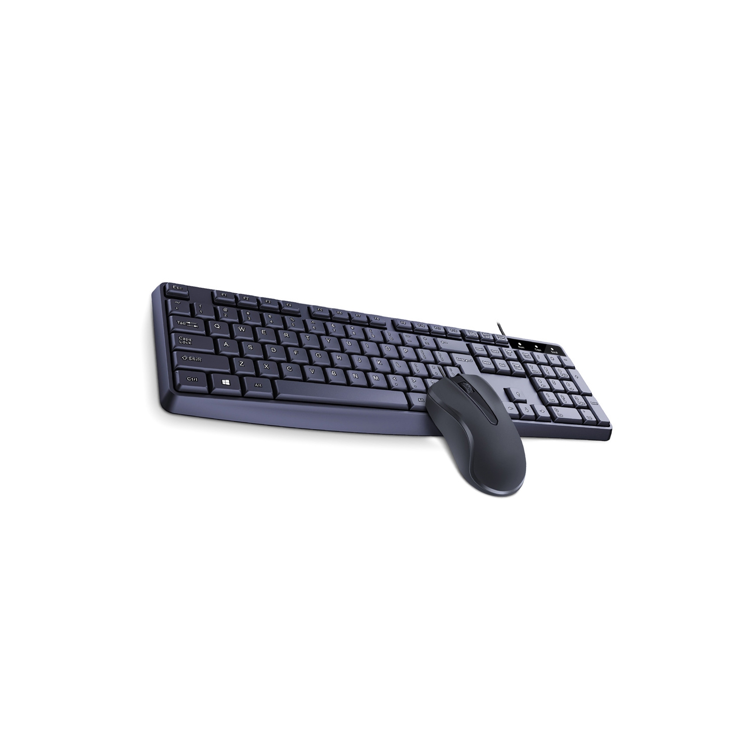 USB Wired Keyboard Full Sized Water Spill Resistant Black - axGear