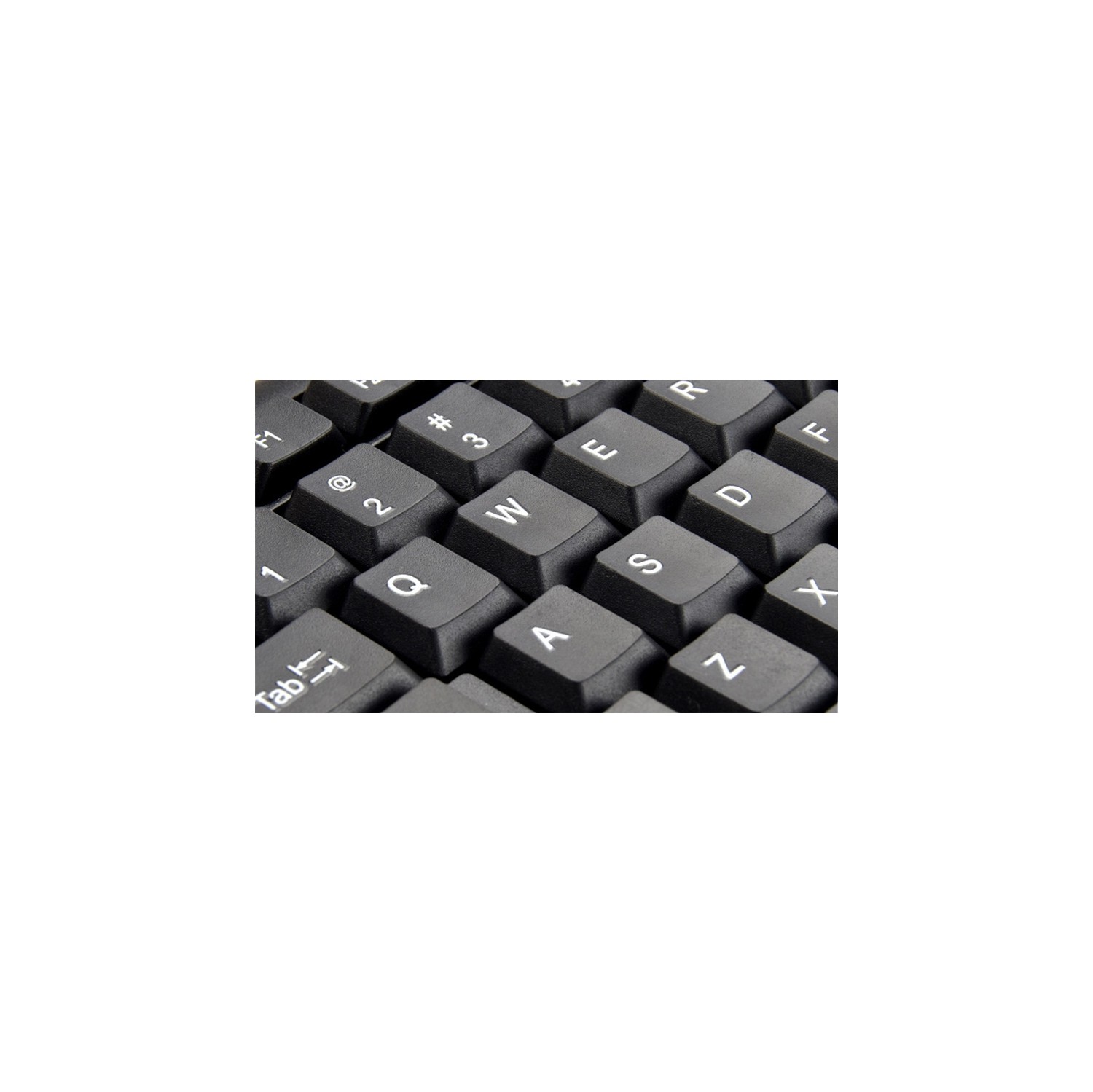 USB Wired Keyboard Full Sized Water Spill Resistant Black - axGear