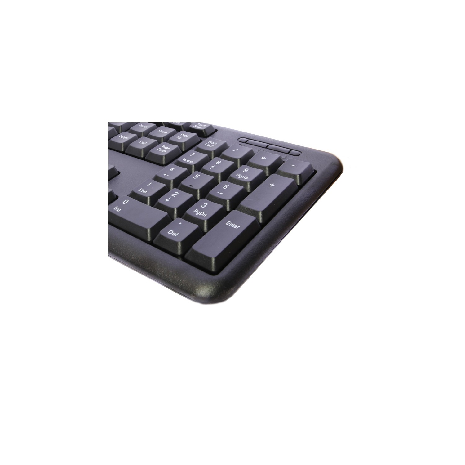 USB Wired Keyboard Full Sized Water Spill Resistant Black - axGear