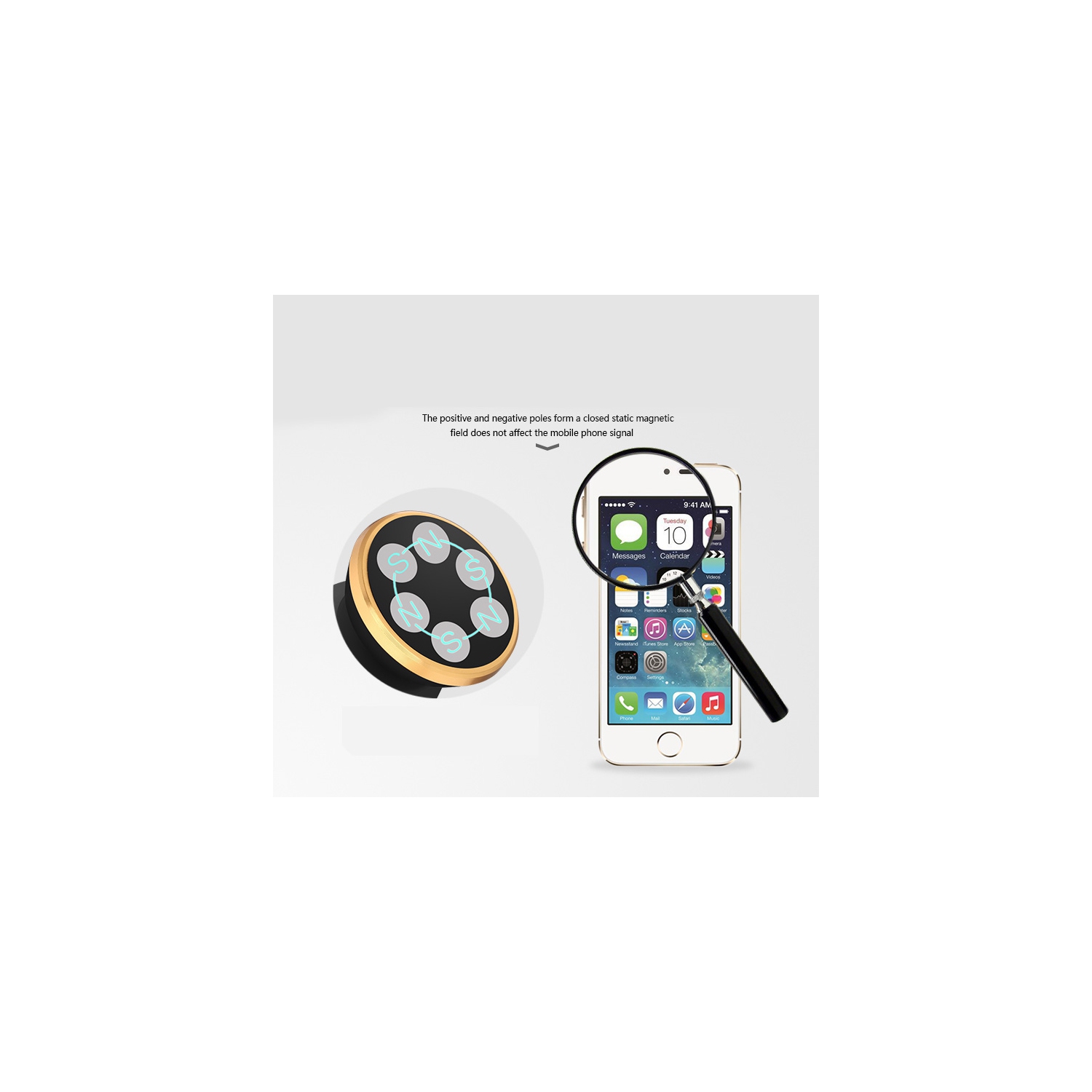 axGear Car Magnetic Air Vent Mount Holder Stand For Cell Phone Iphone GPS Devices