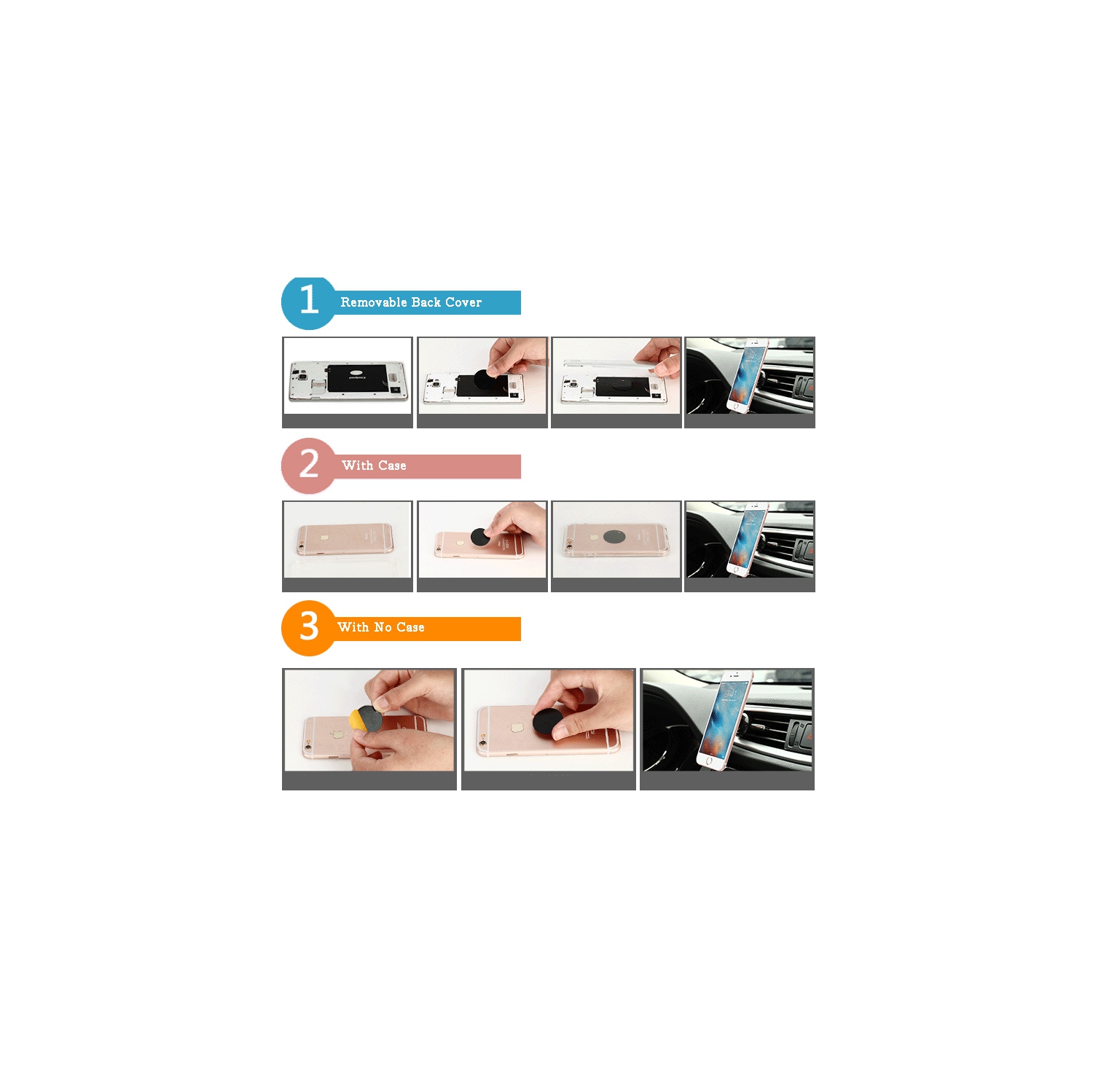 axGear Car Magnetic Air Vent Mount Holder Stand For Cell Phone Iphone GPS Devices