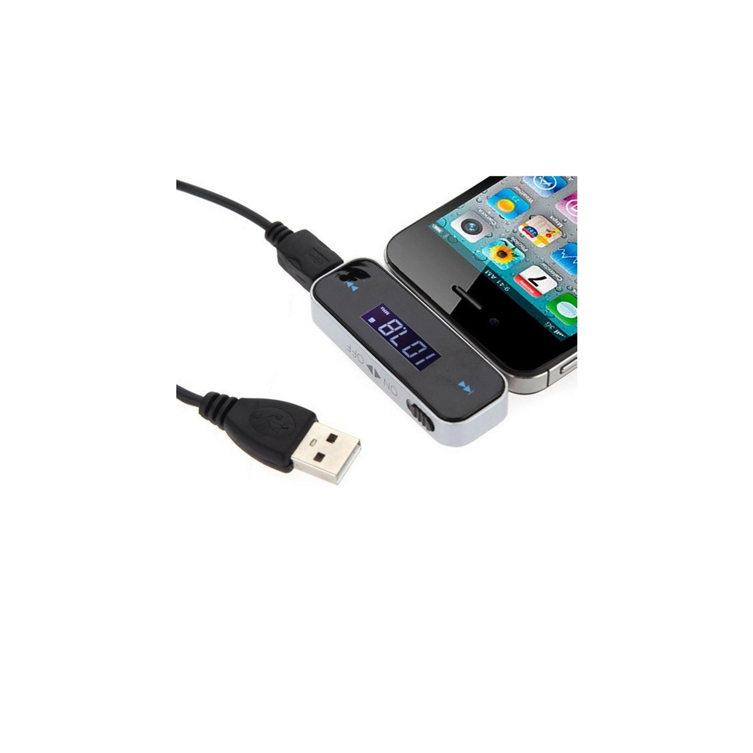 Émetteur FM sans fil 3,5 mm d’axGear pour l’auto aux MP3 MP4 iPod iPhone mains libres