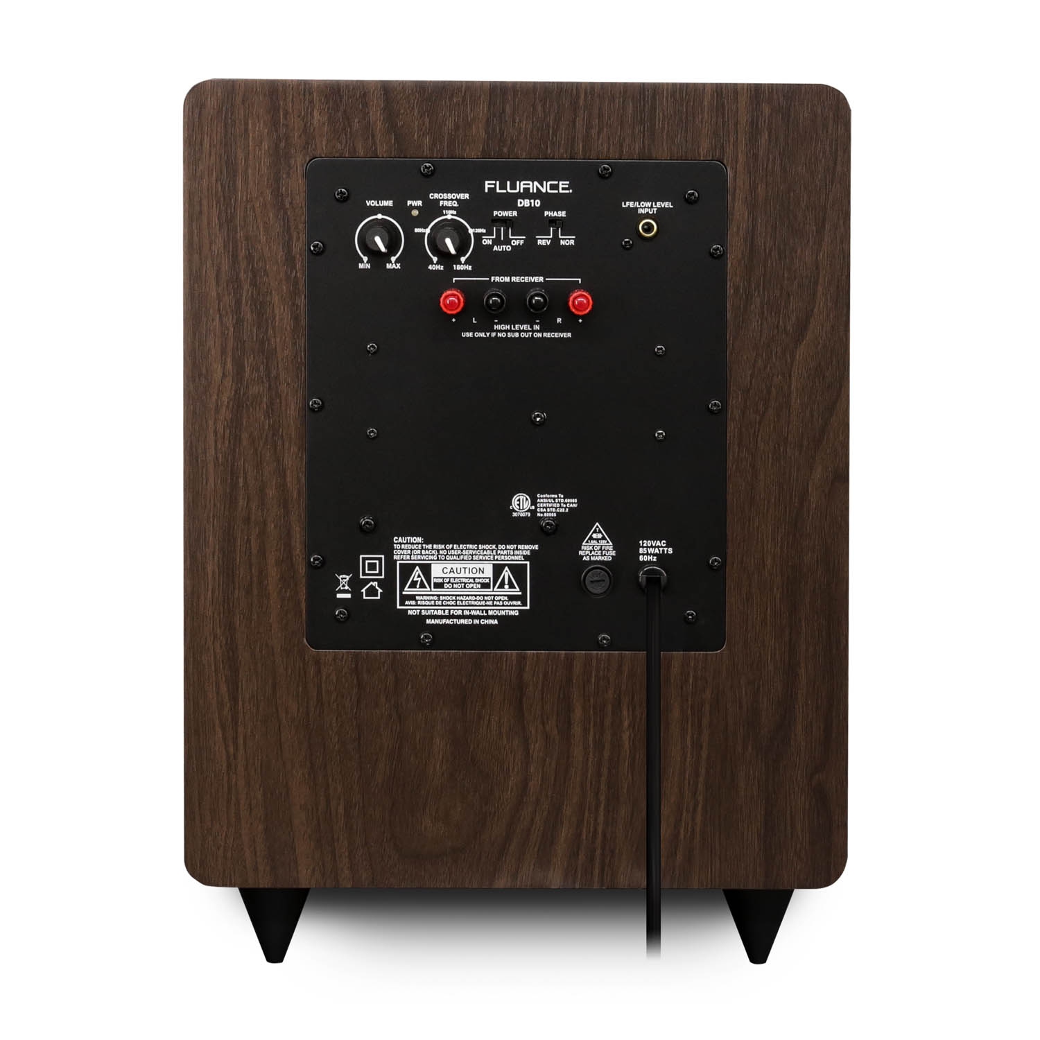 Fluance Elite High Definition Surround Sound Home Theater 5.1 Channel System - Natural Walnut