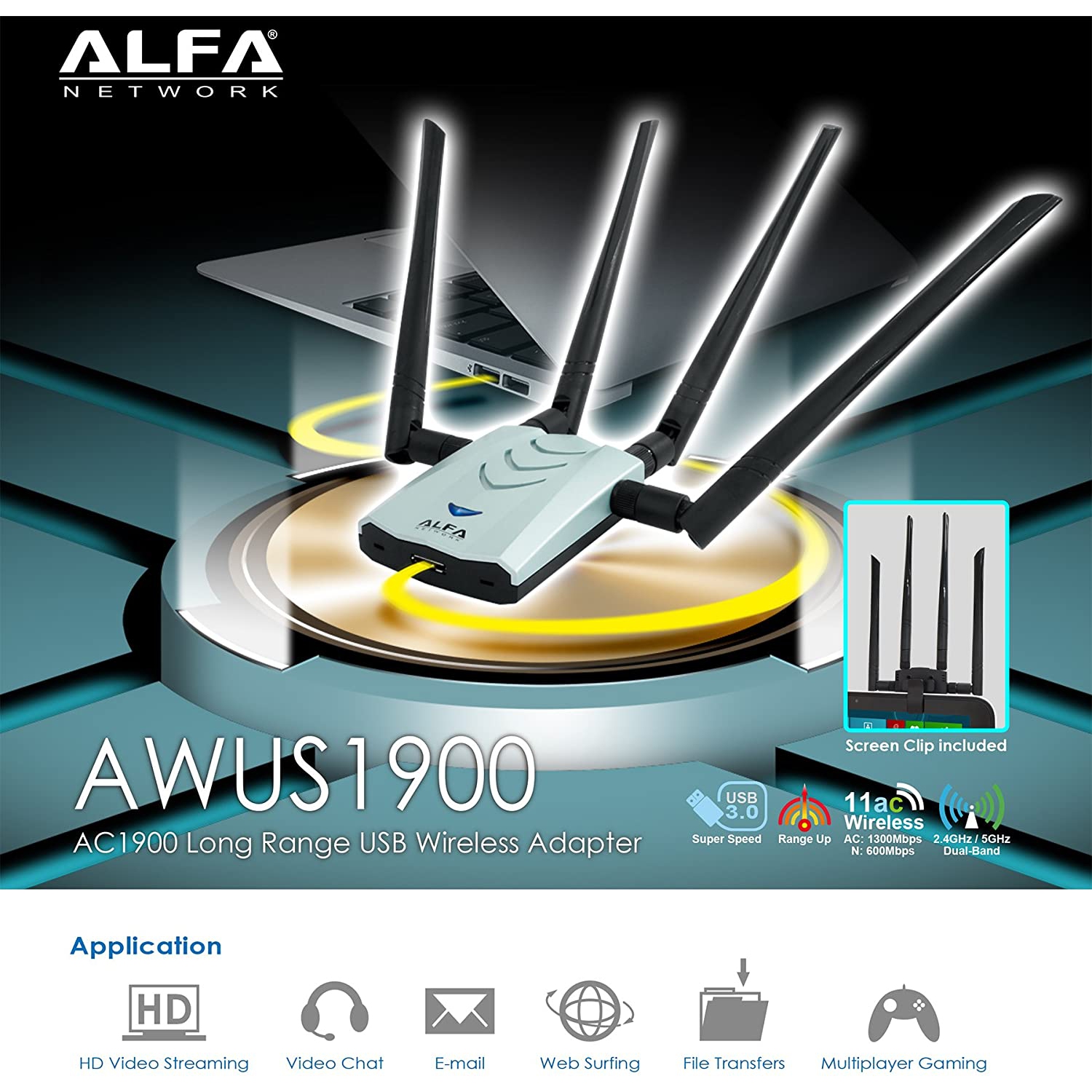 Adaptateur Wi-Fi alfa AC1900