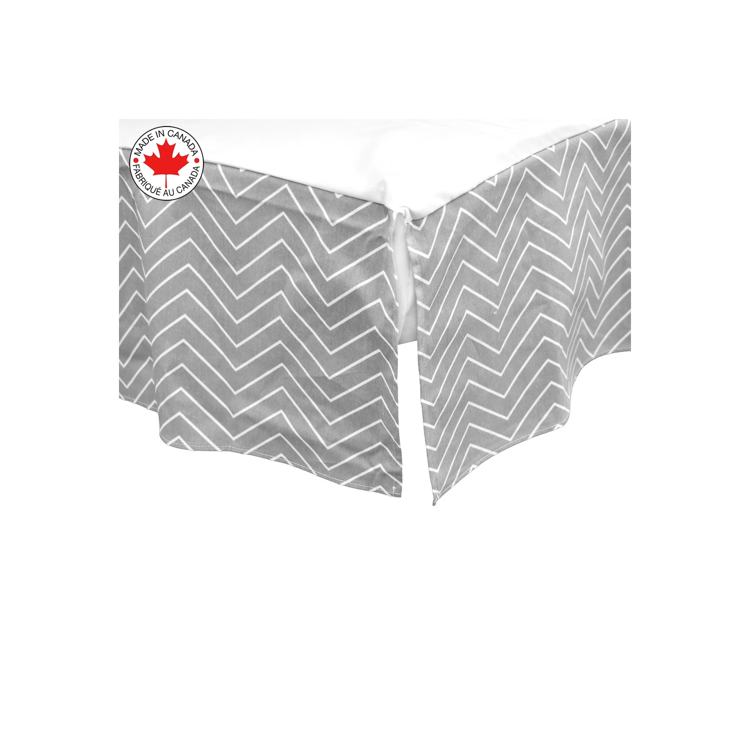 Bebelelo baby crib bedding 4 piece set, perfect for baby girls and boys, gray and white zigzag design