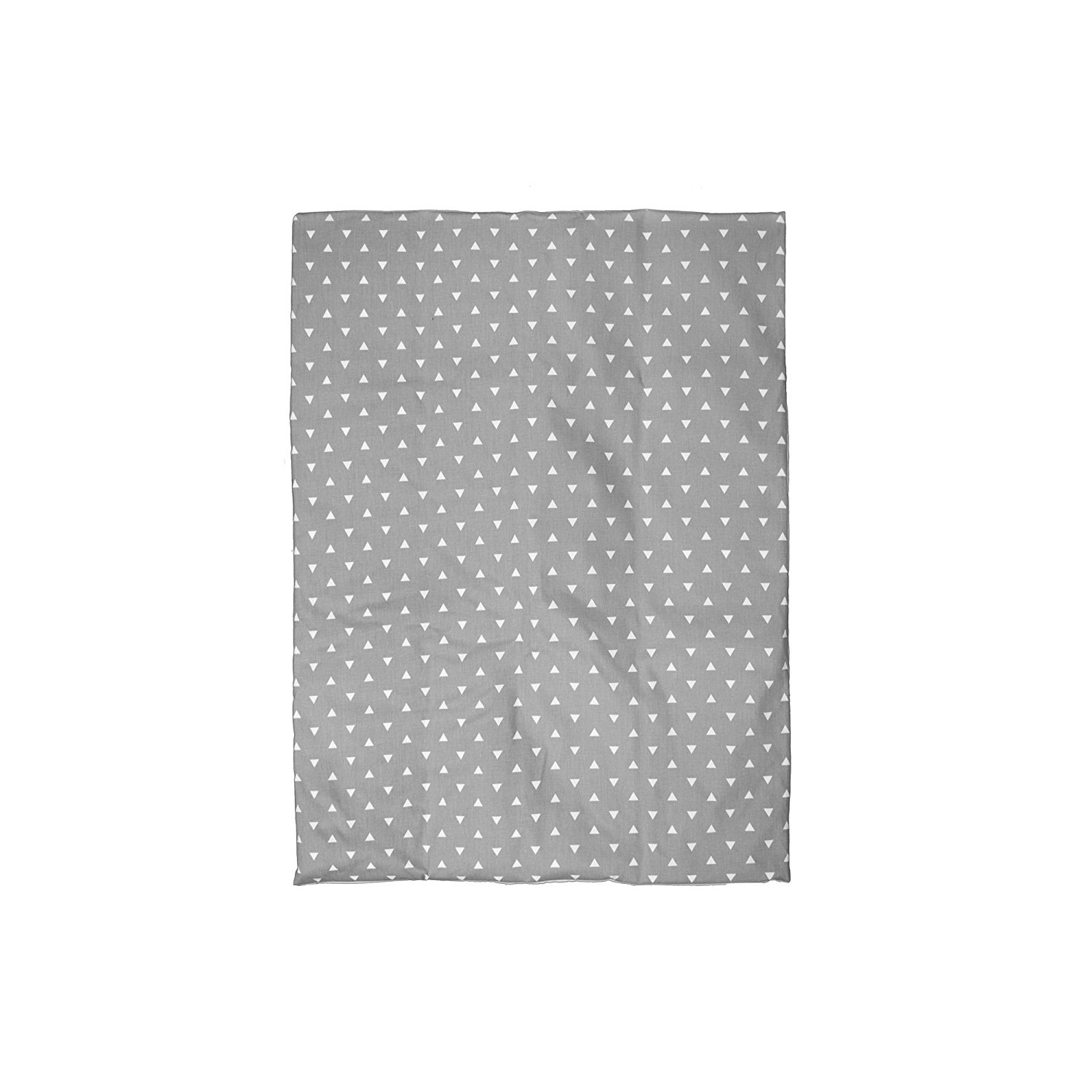 Bebelelo- literie pour bébé gris et blanc avec un motif de triangles, parfaite pour les filles et les garçons