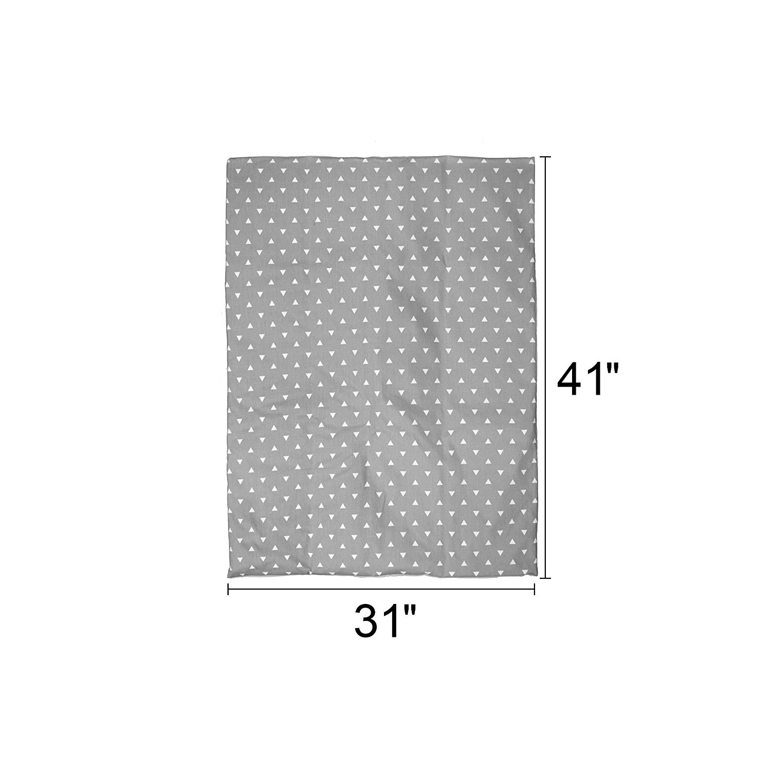 Bebelelo- literie pour bébé gris et blanc avec un motif de triangles, parfaite pour les filles et les garçons