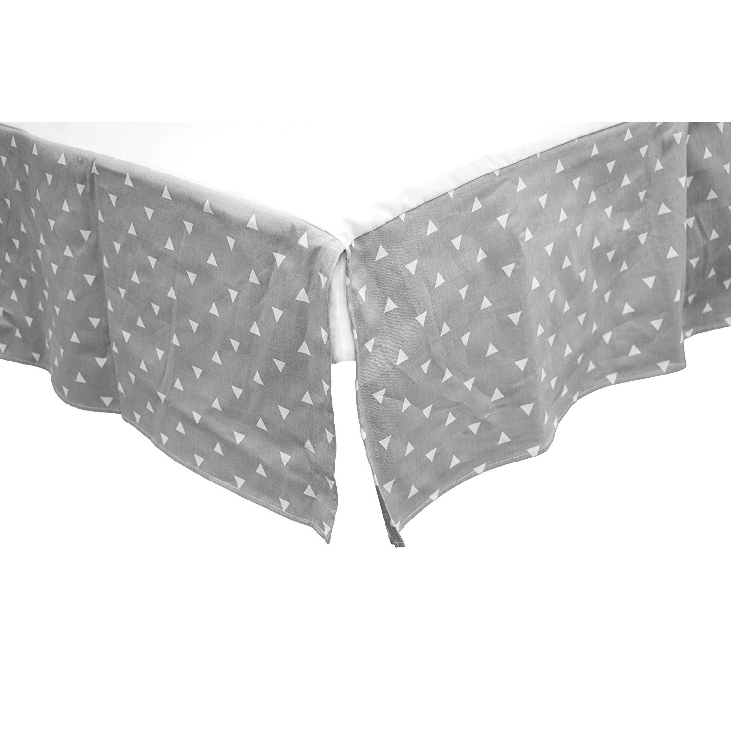 Bebelelo- literie pour bébé gris et blanc avec un motif de triangles, parfaite pour les filles et les garçons