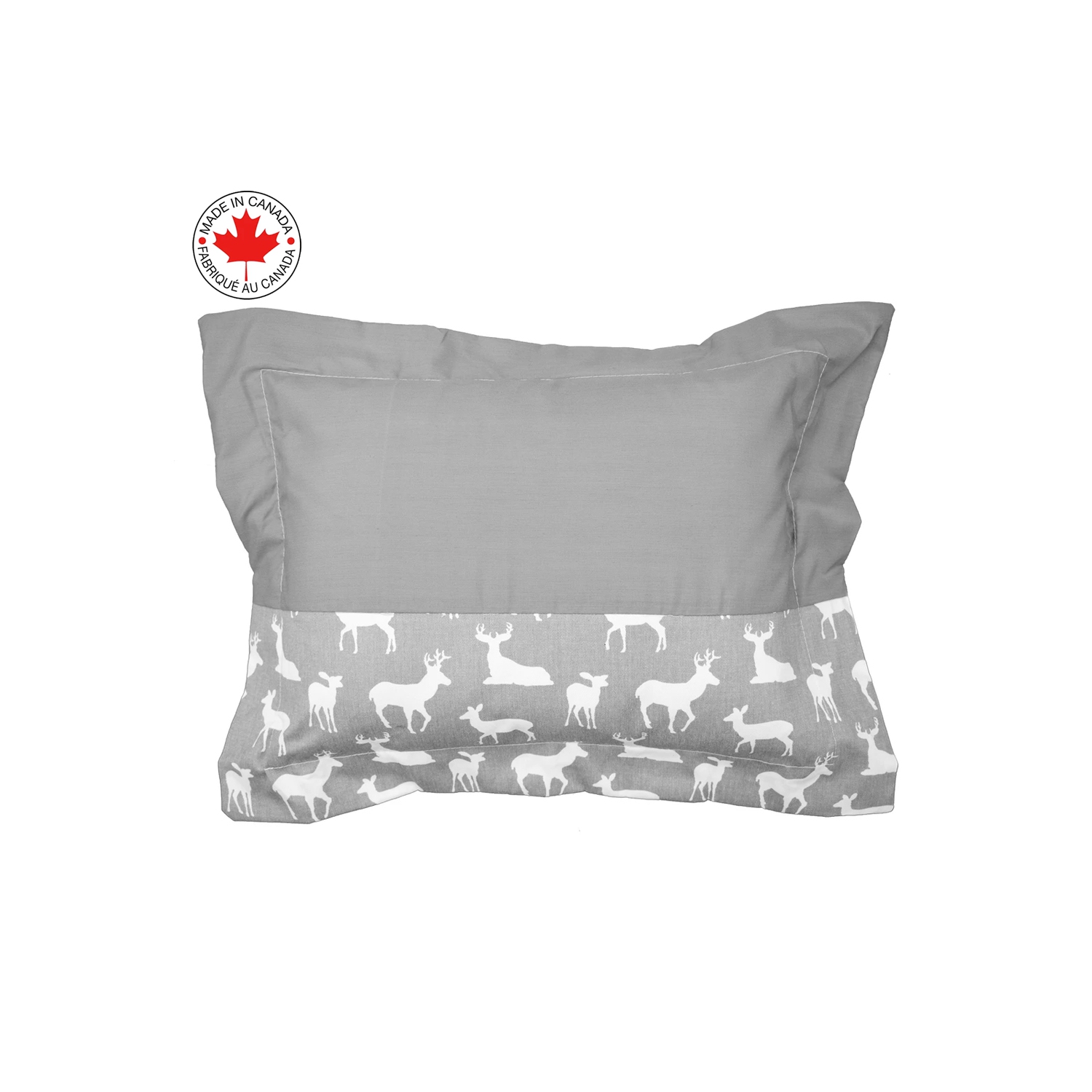 Ensemble de literie 7 pièces pour lit de bébé de BELelo, idéal pour les filles et les garçons, comprend des motifs de cerfs gris et blanc