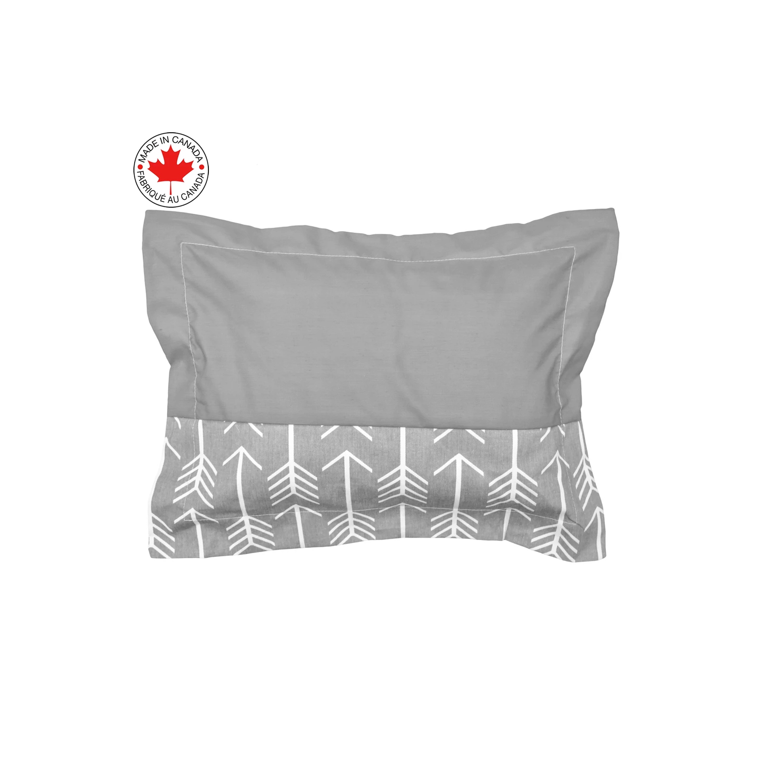 Bebelelo- Literie 7 morceaux pour bébé gris et blanc avec un motif de flèches