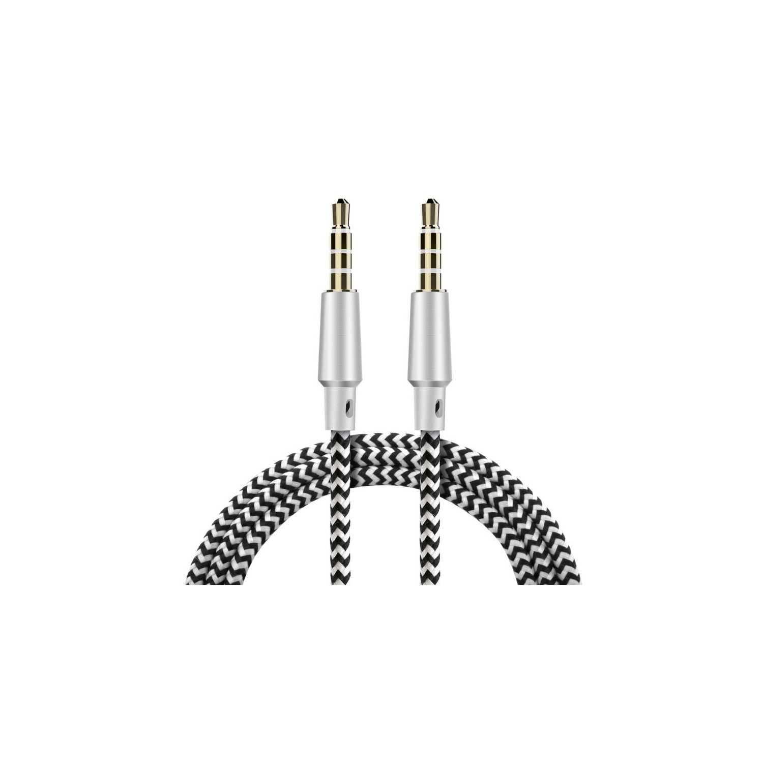 AxGear – Câble auxiliaire audio 3,5 mm, 4 positions, microphone stéréo, 4 pôles, musique, M/M, prise Netjack, 5 pi, 1,5 m