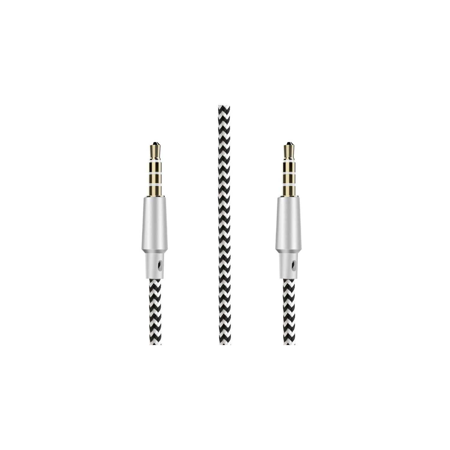 AxGear – Câble auxiliaire audio 3,5 mm, 4 positions, microphone stéréo, 4 pôles, musique, M/M, prise Netjack, 5 pi, 1,5 m