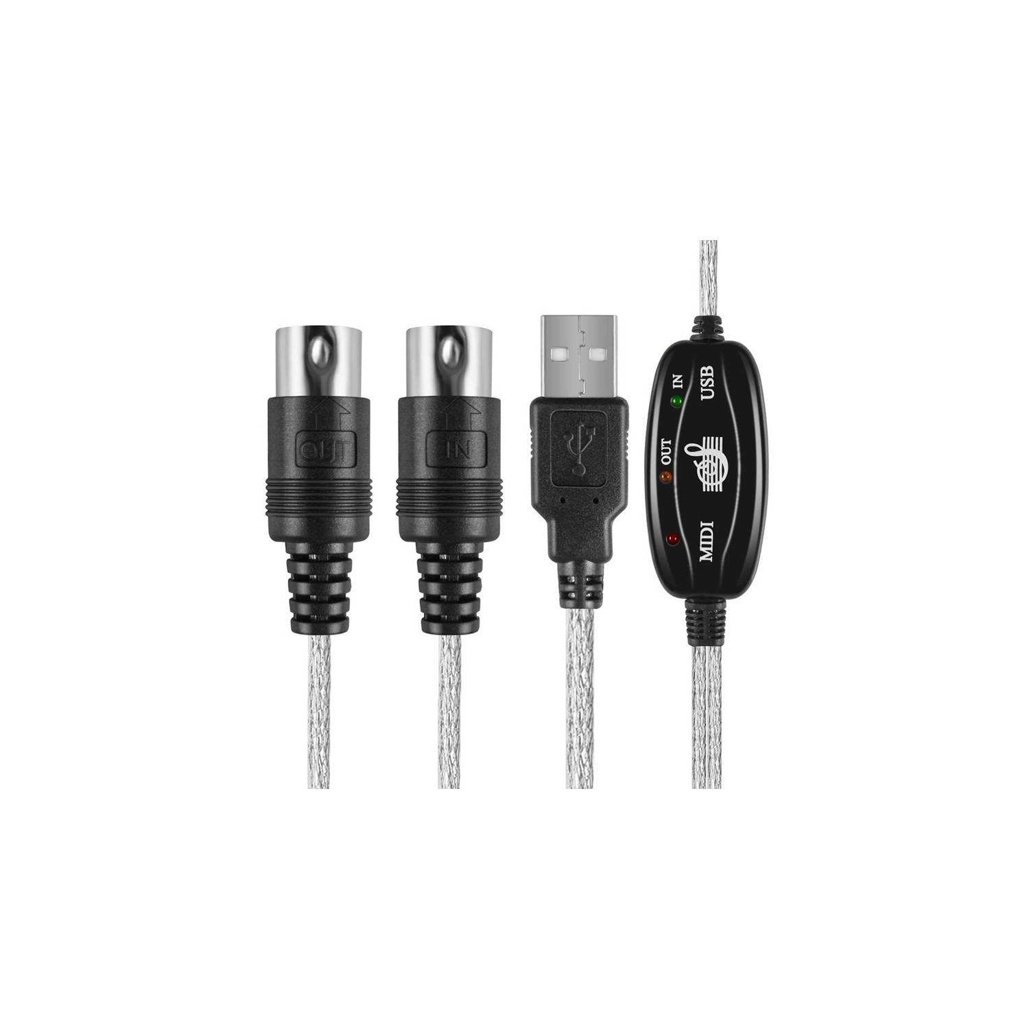 axGear axGear USB To Midi Cable Music Interface Cable Adapter Converter