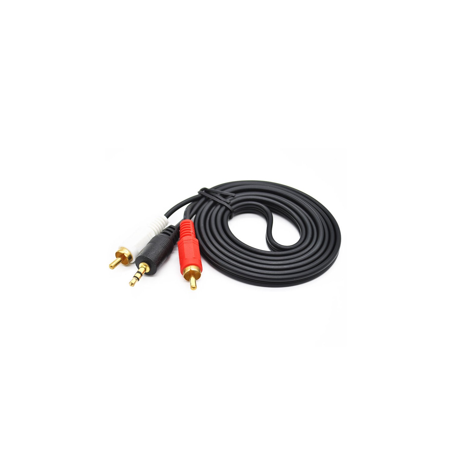 axGear 5FT 35MM Stereo to 2 RCA 2RCA Audio Male to Male Cable