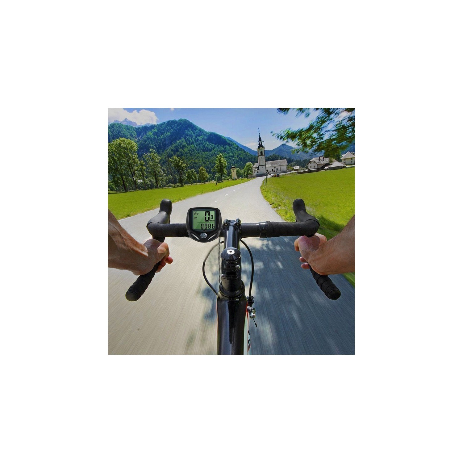 axGear Bike Speedometer LCD Wireless Bicycle Computer Odometer Cadence Waterproof