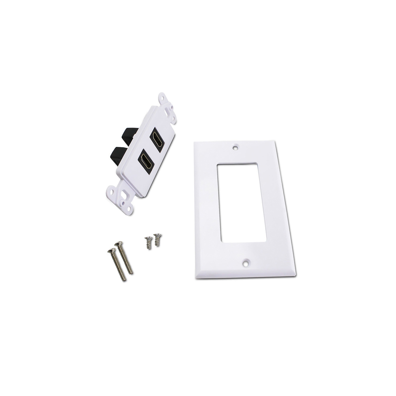 AxGear – Câble de plaque murale HDMI, rallonge de prise de coupleur de panneau avant, 2 ports