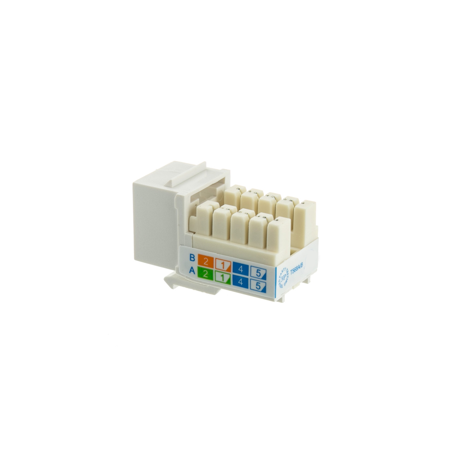 axGear Keystone Jack Cat 6 Network Ethernet 110 Punchdown 8P8C Cat6 White