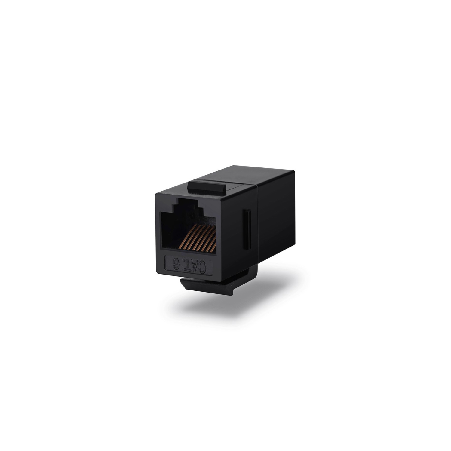 AXGear – Connecteur en ligne Keystone RJ45 femelle à femelle, raccord encliquetable CAT6 - noir