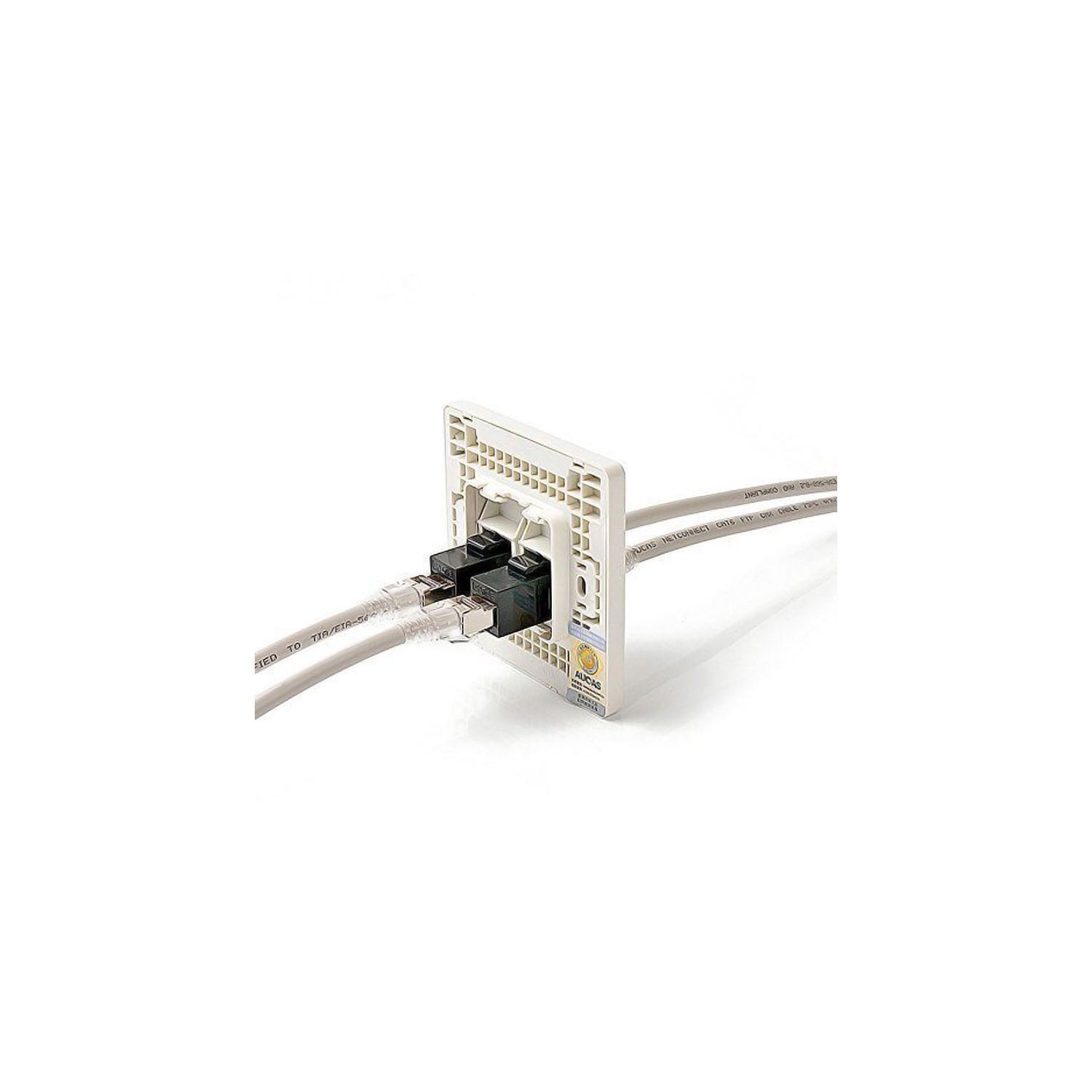 AXGear – Connecteur en ligne Keystone RJ45 femelle à femelle, raccord encliquetable CAT6 - noir