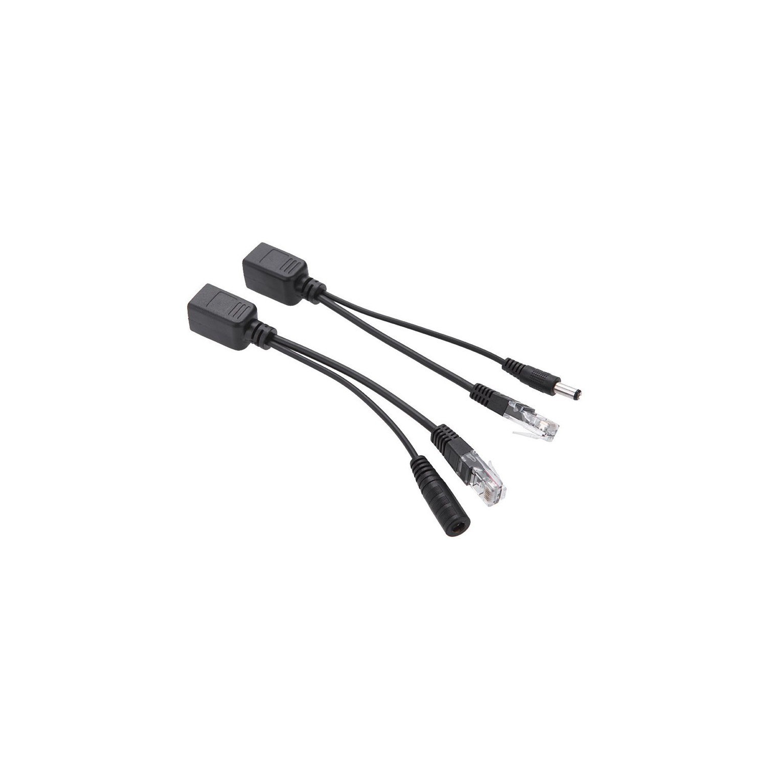 Injecteur PoE passif et trousse de répartiteur d’axGear Adaptateur de câble d’alimentation par Ethernet 5 V 12 V 24 V 48 V.