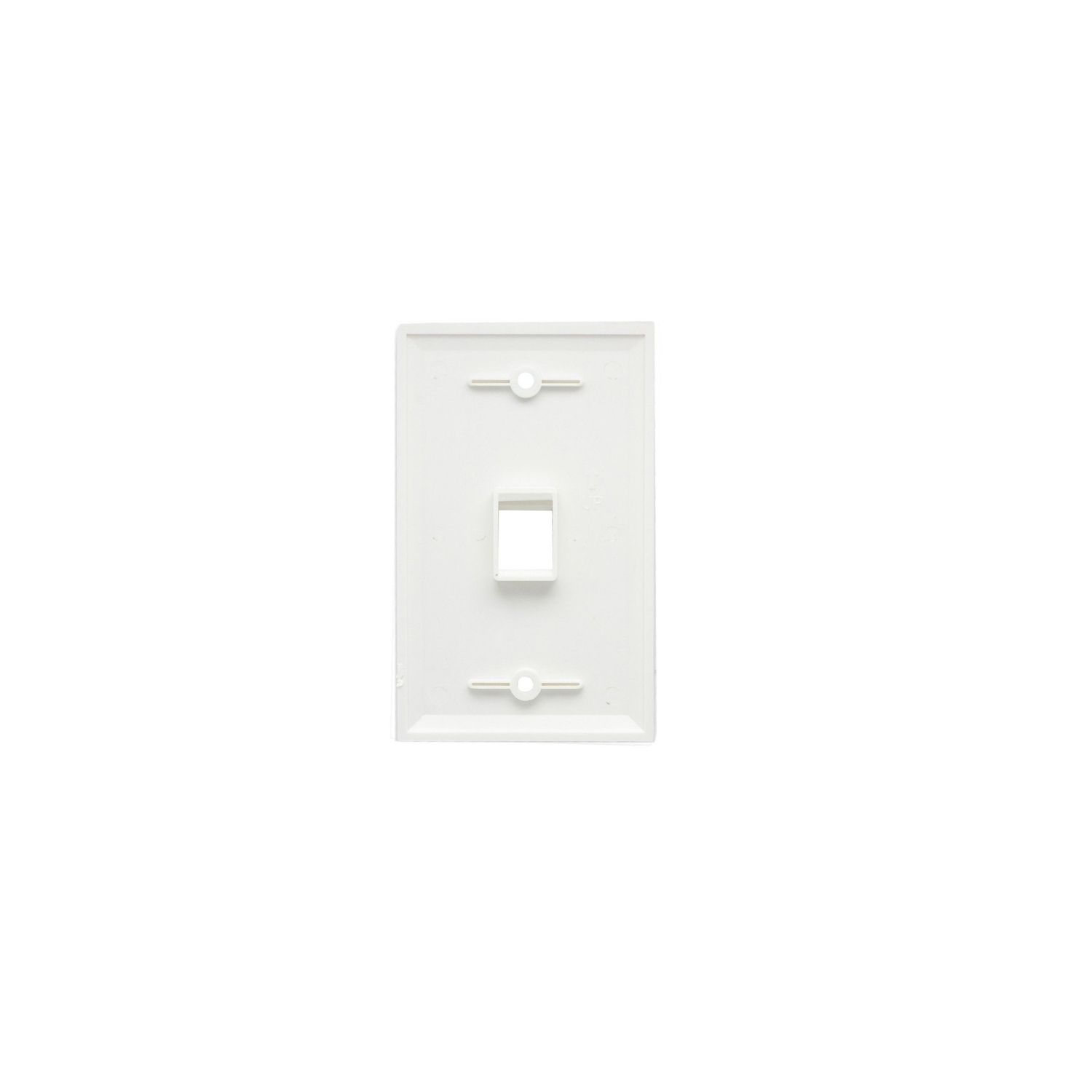 axGear 1 Port Keystone Wall Plate Single Gang Standard Size RJ45 Jack Modular Insert Cat5e Cat6 Ethernet Port White