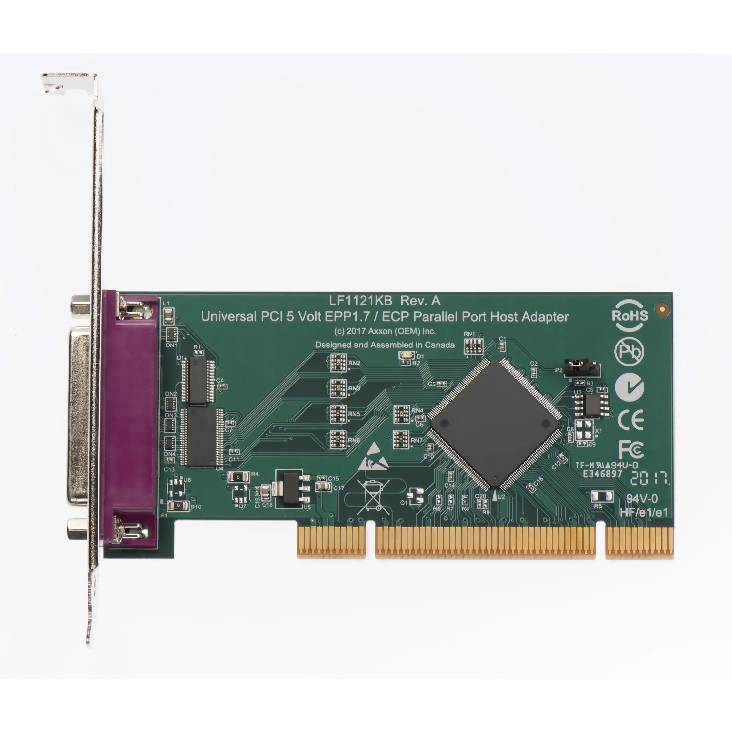 Axxon – Carte contrôleur PCI PlasmaCam LF1121KB avec câble parallèle IEEE de 1284 10 pi