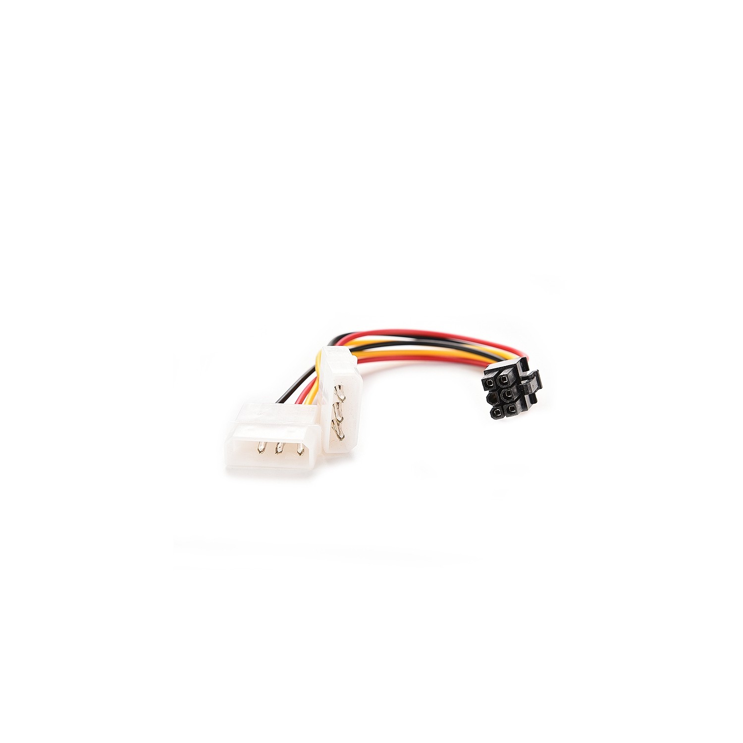 AXGEAR – Câble adaptateur d’alimentation 2x IDE Molex vers PCI Express PCI-E à 6 broches pour carte vidéo