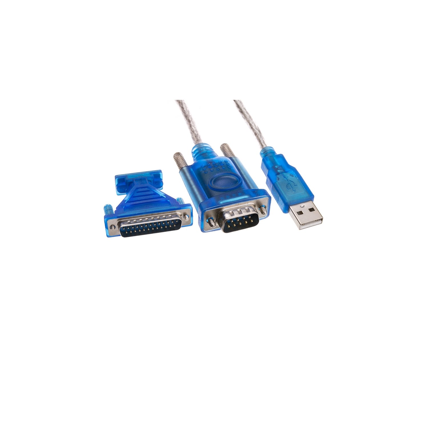 axGear New USB 2.0 To RS232 COM Port 9 Pin Serial DB25 DB9 Adapter Cable Converter