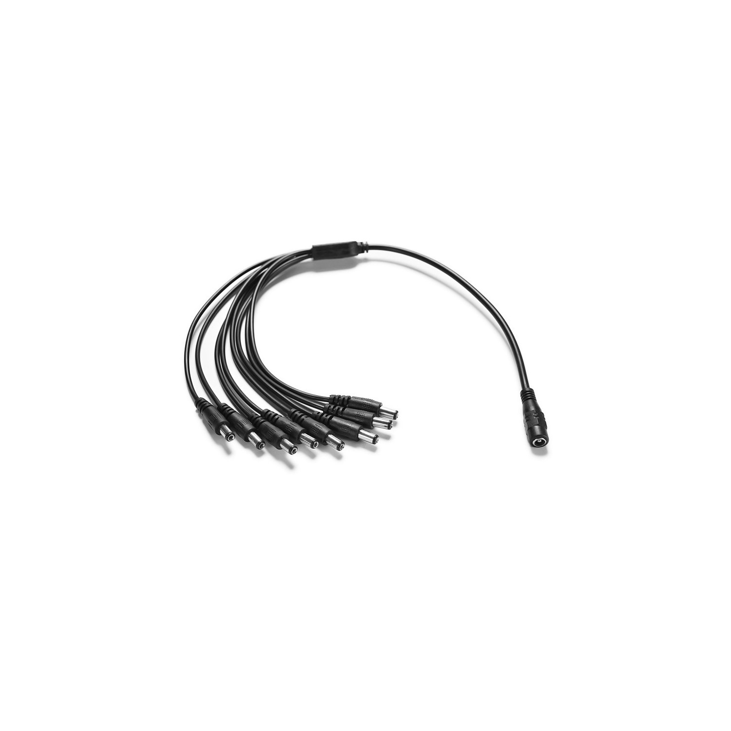 Câble répartiteur d’alimentation c.c. 1 à 8 Adaptateur femelle à mâle d’axGear pour caméra de sécurité DVR 5,5 x 2.1 mm
