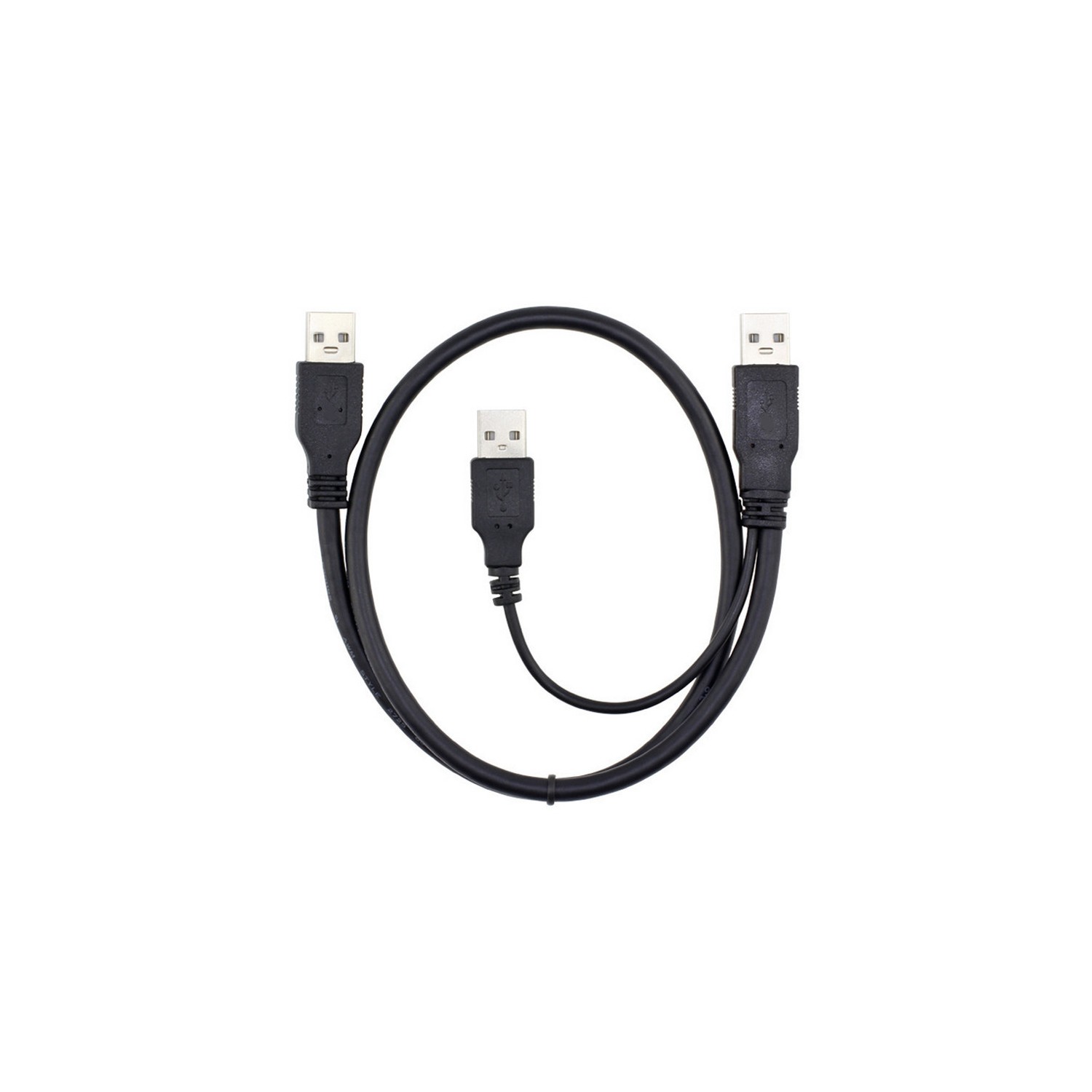 axGear Brand New USB 2.0 A Male to 2 X A Male Y Splitter Cable Cord for Power Data Sync