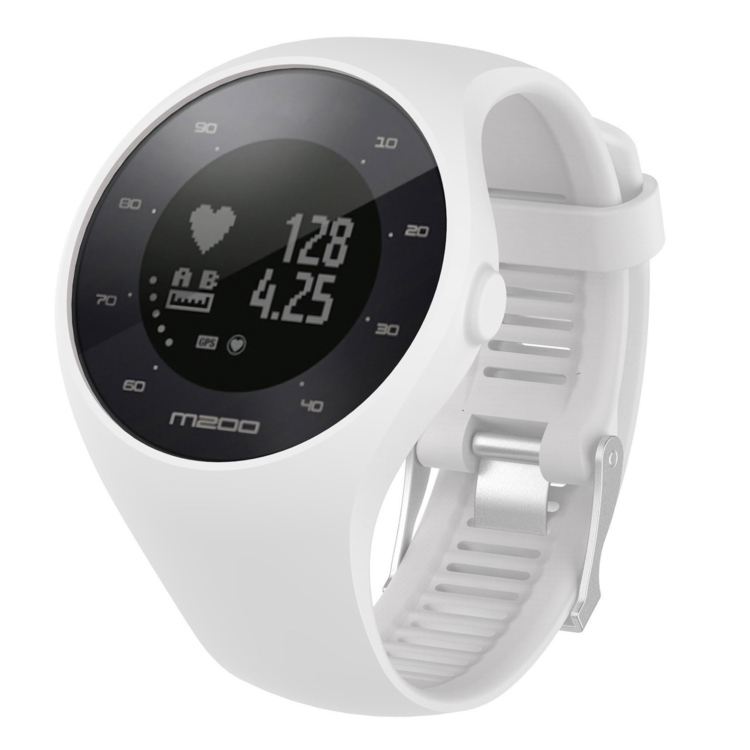 StrapsCo Replacement Band Strap for Polar M200 GPS Running Watch in White