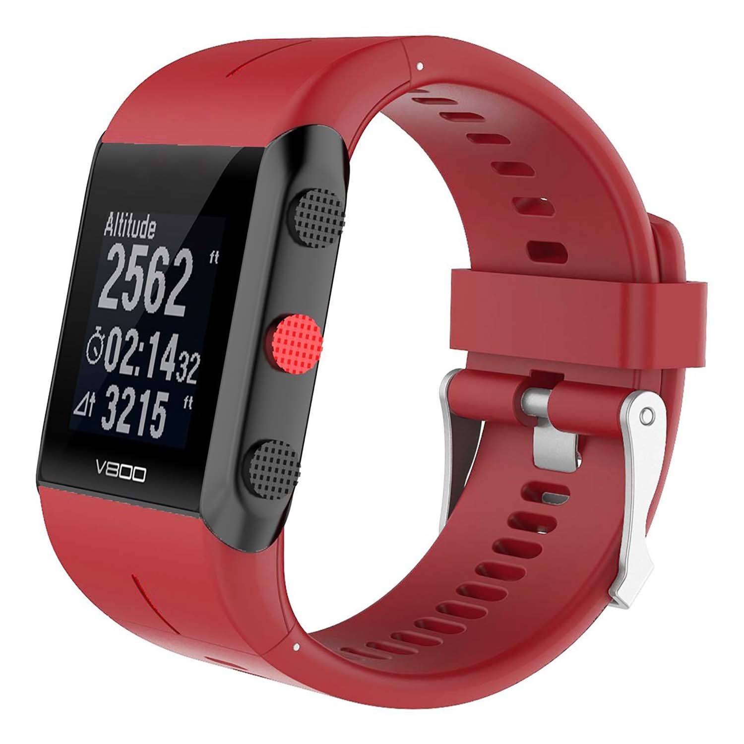 StrapsCo Replacement Band Strap for Polar V800 GPS Sports Watch in Red