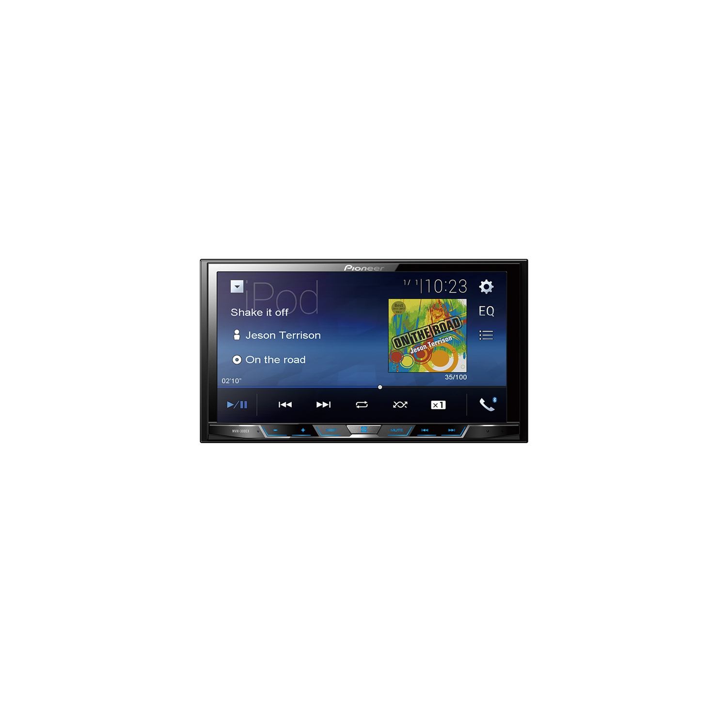 Pioneer MVH-300EX Digital Multimedia Video Receiver with 7" WVGA Display, and Built-in Bluetooth