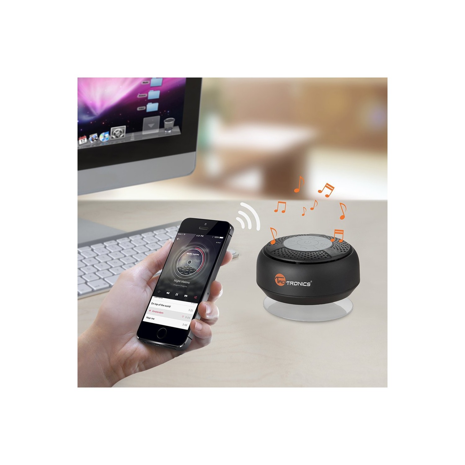 Bluetooth Shower Speaker, water Resistant Wireless bluetooth Speaker