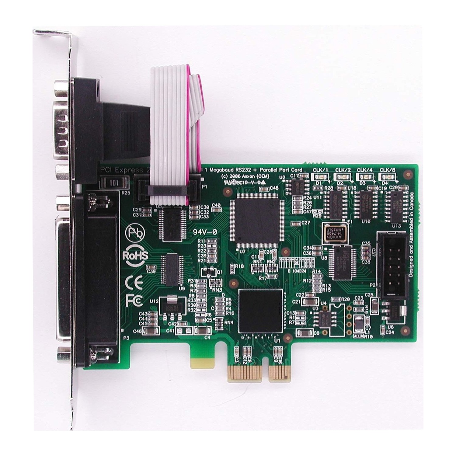 Axxon LF719KB PCI Express 2 Port RS232 Serial + 1 Parallel Port Adapter Card