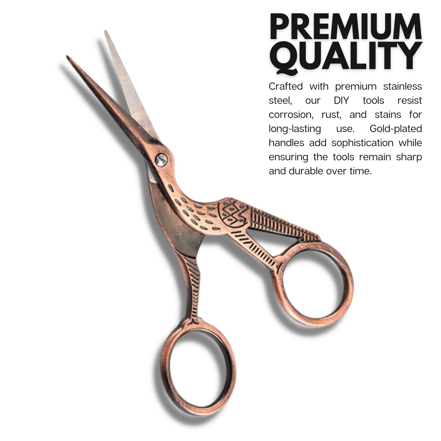 Arolly – 5.51 Ciseaux à broder de style rétro avec lames aiguisées, petites ciseaux de couture tout usage pour le travail d’art et d’aiguilles,