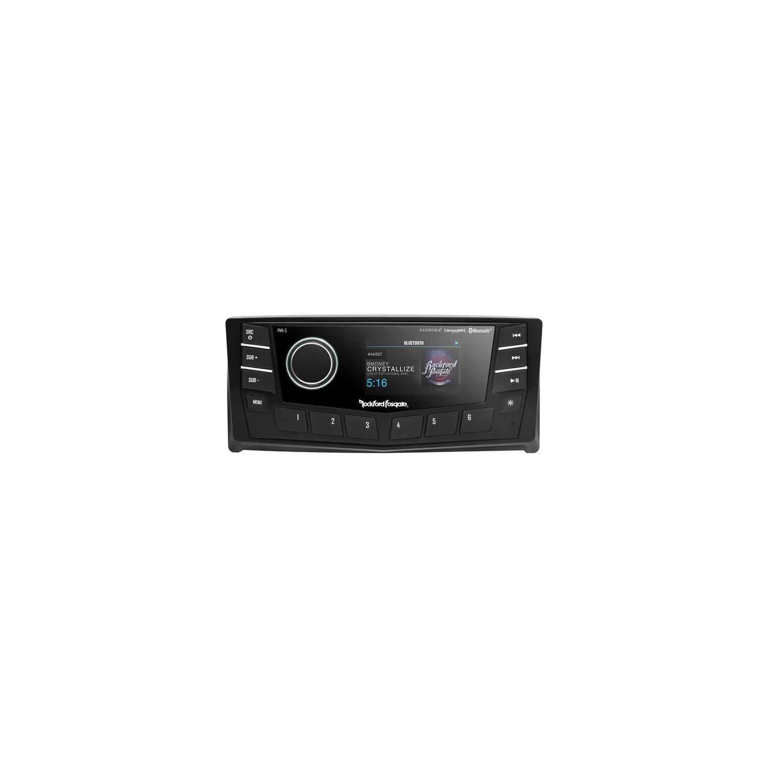 Rockford Fosgate PMX-5CAN Punch Marine AM/FM/WB Digital Media Receiver 2.7" Display w/ CAN bus.