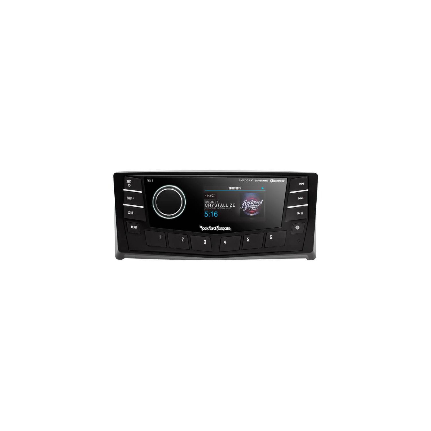 Rockford Fosgate PMX-5CAN Punch Marine AM/FM/WB Digital Media Receiver 2.7" Display w/ CAN bus.