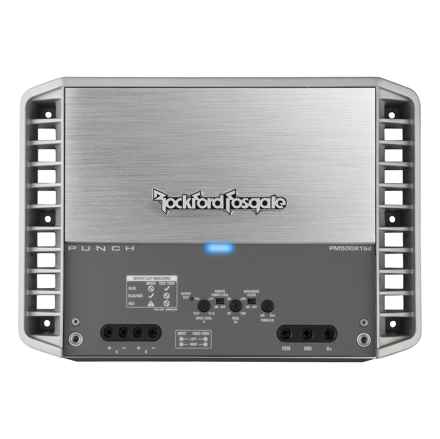 Amplificateur mono Class-bd de 500 W Fosgate PM500X1BD Punch Marine de Rockford