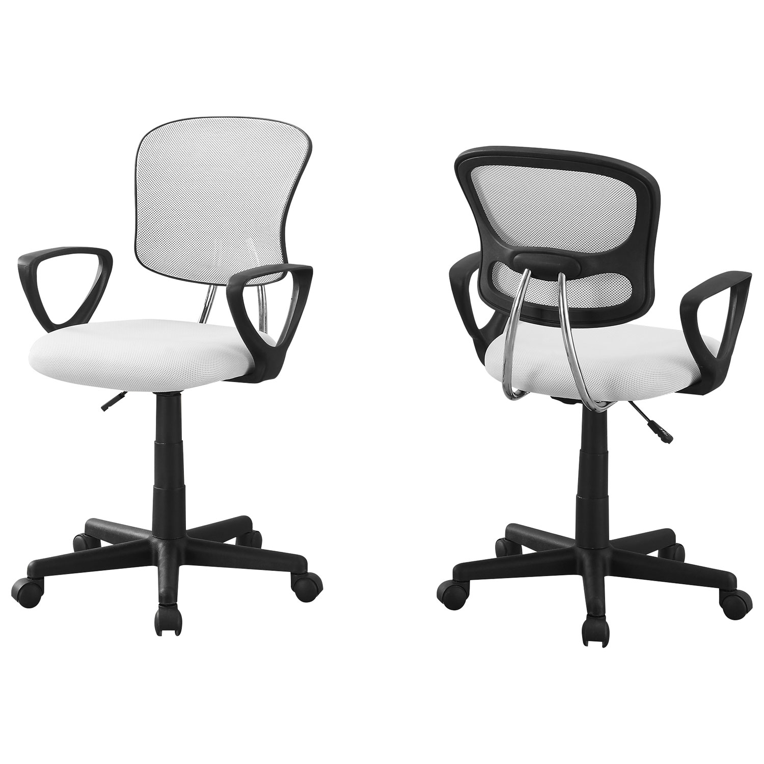 Monarch Polyester Office Chair - White